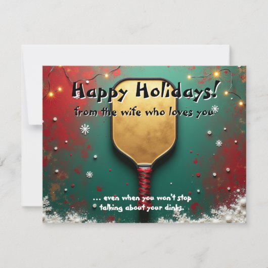 Pickleball🎅Dinkmas Devotie Feestdagenkaart (Voorkant)