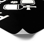 Pickleballer pickleballspel voor vrouwen poster (Hoek)