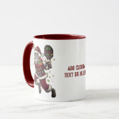 Pickleballer Santa Pickleball Kerstmis Licht Mok (Voorkant links)