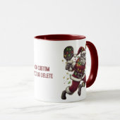 Pickleballer Santa Pickleball Kerstmis Licht Mok (Voorkant rechts)