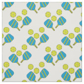 Pickleballetjes en paddles-patroon, aangepaste ach stof (Swatch)