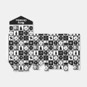 Pickleballetjes Merry Kerstmis 🎄 zwart-wit Bedankdoosjes (Uitgevouwen)