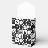 Pickleballetjes Merry Kerstmis 🎄 zwart-wit Bedankdoosjes (Geopend)