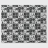 Pickleballetjes Merry Kerstmis 🎄 zwart-wit Cadeaupapier (Vlak)