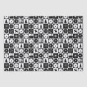 Pickleballetjes Merry Kerstmis 🎄 zwart-wit Tissuepapier (Voorkant)