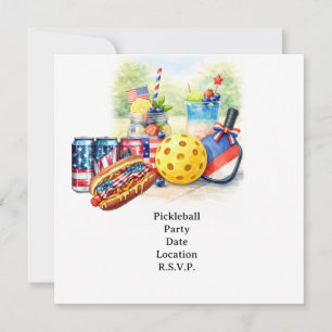 Pickleballfeestje 4 juli Onafhankelijkheidsdag Ame Save The Date