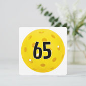 Pickleballfeestje 65e verjaardag kaart (Staand voorkant)