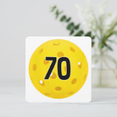 Pickleballfeestje 70e verjaardag kaart (Staand voorkant)