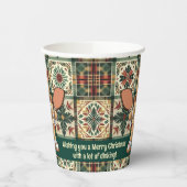 Pickleball🎄Gingerbread Dink Papieren Bekers (Links)