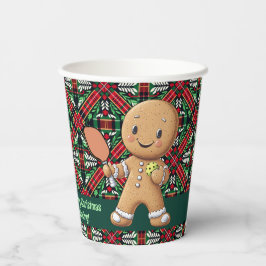 Pickleball🎄Gingerbread Dink Papieren Bekers