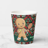 Pickleball🎄Gingerbread Dink Papieren Bekers (Voorkant)