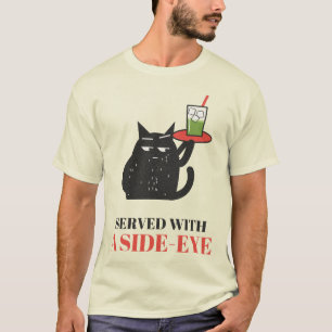 Pickleballkat met een Zijkijkje Geserveerd T-shirt