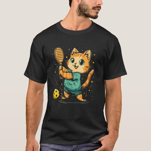 Pickleballkat T-shirt (Voorkant)
