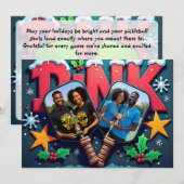 Pickleball🎅Let’s Rally ‘Til the Snow Melts Feestdagenkaart (Voorkant / Achterkant)