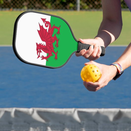 Pickleballpaddle met vlag van Wales Pickleball Paddle (Insitu)