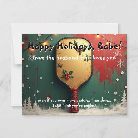 Pickleball🎅Paddles Before Presents Feestdagenkaart (Voorkant)