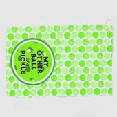 Pickleballs Groen Wit Mijn andere bal is een augur Golfhanddoek (Horizontaal)