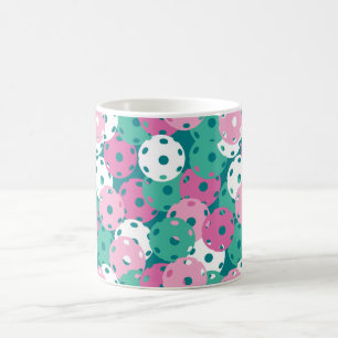 Pickleballs mix op groen koffiemok