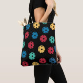 🤩 Pickleballs op zwarte achtergrond Tote Bag (Dichtbij)