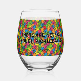 Pickleballs zijn er nooit genoeg wijnglas zonder voet