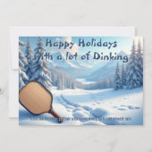 Pickleball🎅Snowball Saves & Paddle Praise Feestdagenkaart (Voorkant)