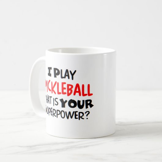 pickleballspeler koffiemok (Voorkant links)