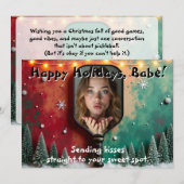 Pickleball🎅Sweet Spot & Snowflakes Feestdagenkaart (Voorkant / Achterkant)