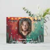 Pickleball🎅Sweet Spot & Snowflakes Feestdagenkaart (Staand voorkant)