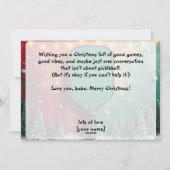 Pickleball🎅Sweet Spot & Snowflakes Feestdagenkaart (Achterkant)