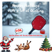 Pickleball🎅Third Shot Drop & Holiday Pop Feestdagenkaart