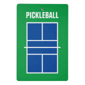Pickleballveld mini klembord voor coach & speler (Achterkant)
