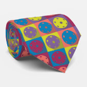 Picklebalpatroon op vierkantsstropdas stropdas (Opgerold)