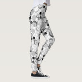 Picklebalpatroon, zwart, wit en grijs leggings (Rechts)