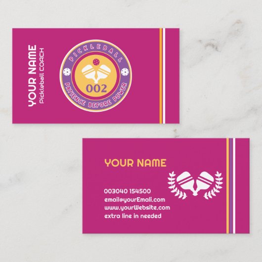  picklebalroze visitekaartje (Voorkant / Achterkant)