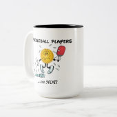 Picklebalspelers zijn warm tweekleurige koffiemok (Voorkant links)
