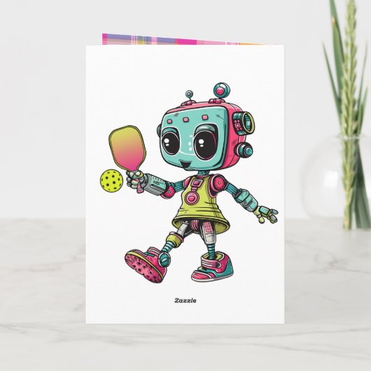 Picklebot 3000 Verjaardag Kaart! Feestdagen Kaart (Achterkant)