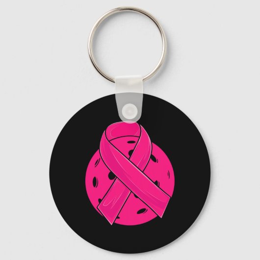 Picklebyll Awareness Roze lint Picklebyll borst Sleutelhanger (Voorkant)