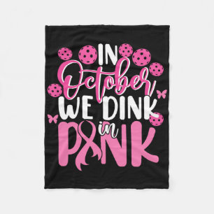 Picklebyll Oktober Dink in Roze Borstkanker Award Fleece Deken