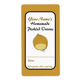 Pickled Onions Custom Canning Jar Labels Naam toev