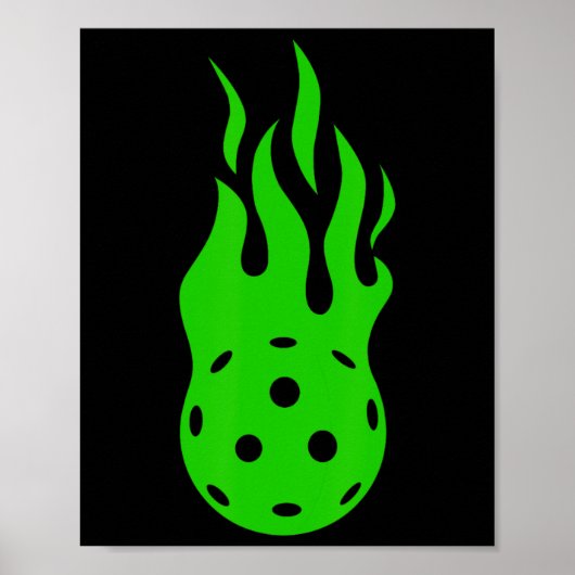 Picklell Flame - Paddlell Tennis Pickleller Pickle Poster (Voorkant)