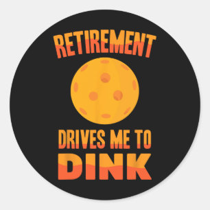 Picklell - Pensioen drijft me tot drinken - Dminto Ronde Sticker