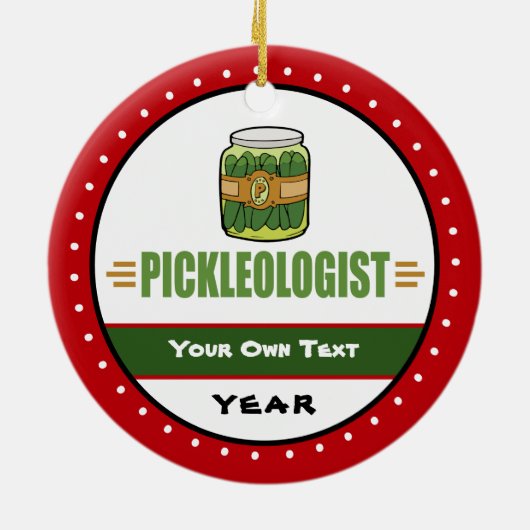 PICKLEOLOGIST Funny Pickle Lovers Keramisch Ornament (Achterkant)