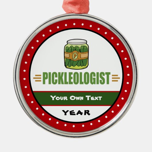 PICKLEOLOGIST Funny Pickle Lovers Metalen Ornament (Voorkant)