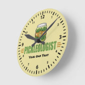 PICKLEOLOGIST Funny Pickle Lovers Ronde Klok (Hoek)
