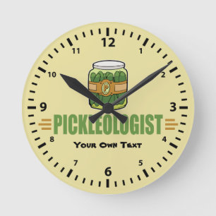 PICKLEOLOGIST Funny Pickle Lovers Ronde Klok