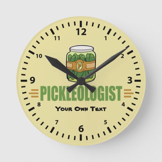 PICKLEOLOGIST Funny Pickle Lovers Ronde Klok (Voorkant)