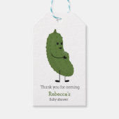 Pickles baby shower thema cadeaulabel (Voorkant)