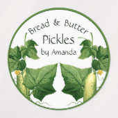 Pickles Brood & Boter Komkommer Art Labels (Design 1)