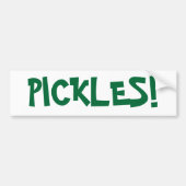 "PICKLES!" BUMPERSTICKER (Voorkant)