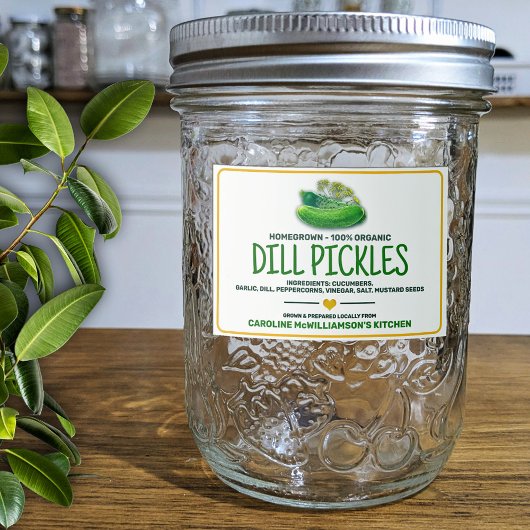 Pickles Canned Food Label Voedselcontainer Etiket